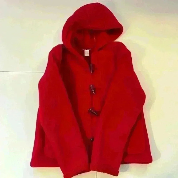 For The Republic Sherpa Hooded coat, Wooden Toggle Closures Size L - Picture 3 of 7